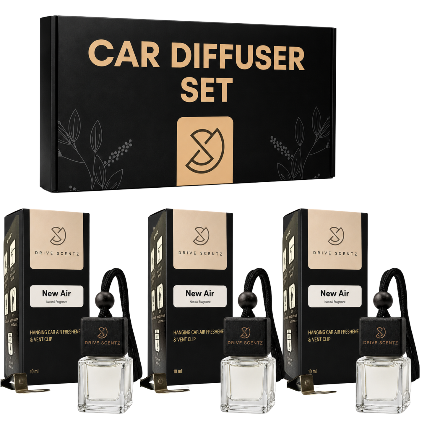 New Air - Car Diffuser Set Fragance - Pack x 3