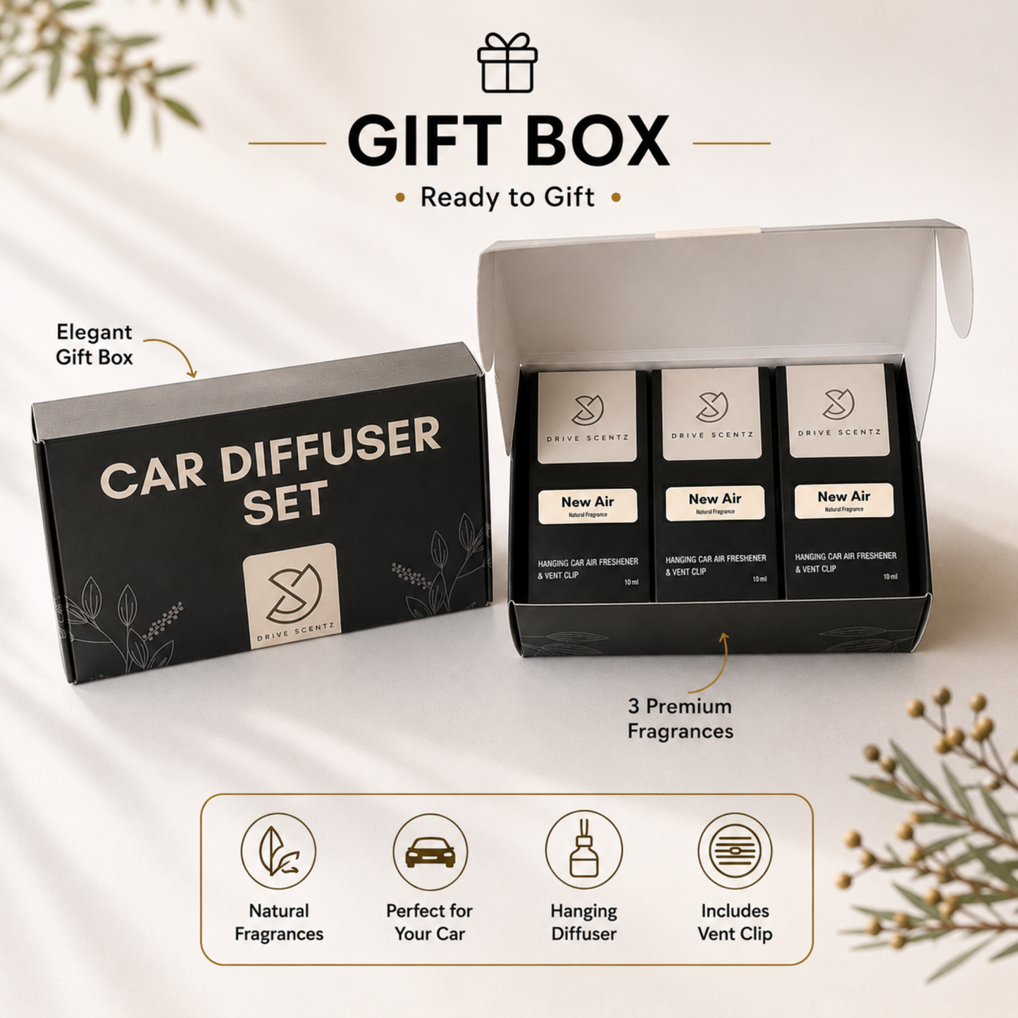 New Air - Car Diffuser Set Fragance - Pack x 3