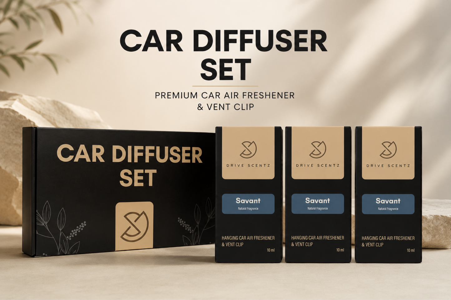 Savant - Car Diffuser Set Fragance - Pack x 3
