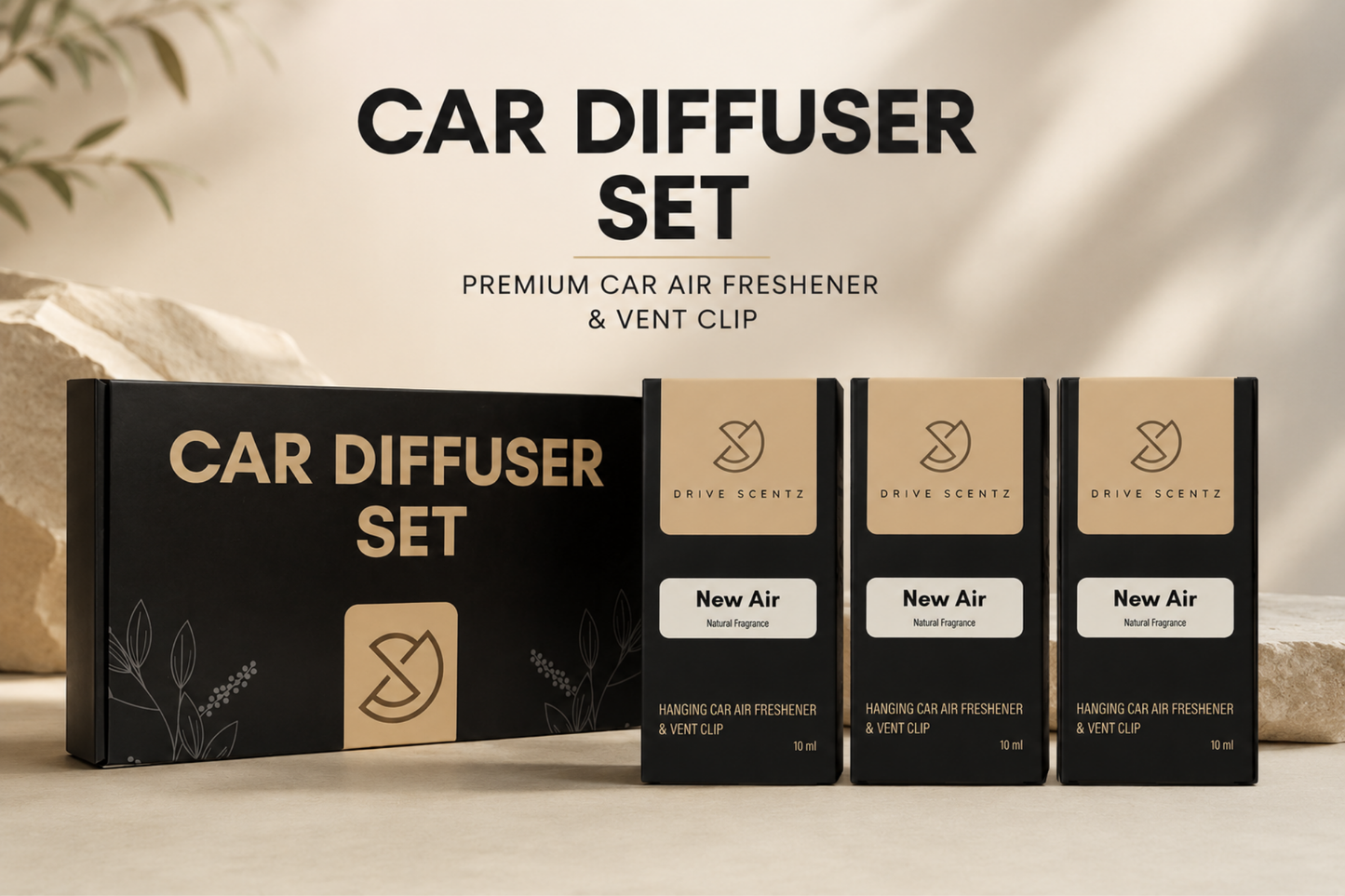 New Air - Car Diffuser Set Fragance - Pack x 3