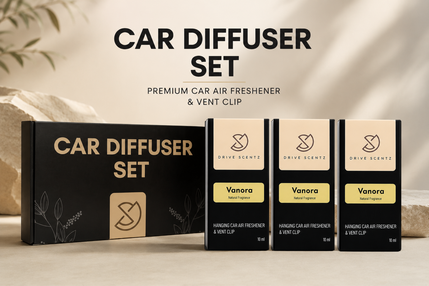 Pure Fleur - Car Diffuser Set Fragance - Pack x 3
